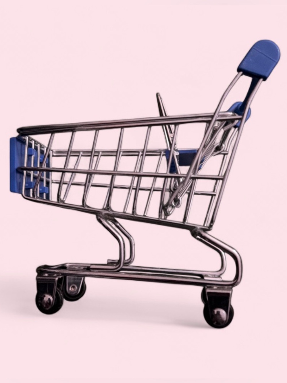 Mini Toy Shopping Cart & Walmart Basket Bundle.